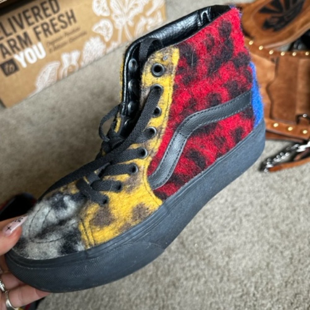 Vans Fuzzy High Top Platform Cheetah Shoes - image 2